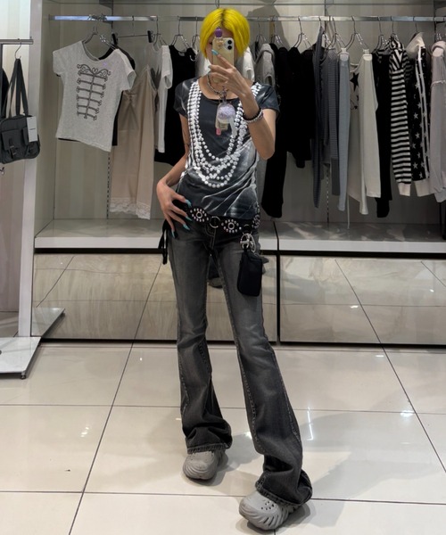 Never mind the XU(ネバーマインドザエックスユー)の「【Never mind the XU】studs western belt / 【ネバーマインド ザ エックスユー】スタッズウエスタンベルト(ベルト・レディース・ブラック・ONE SIZE)」の22枚目の写真