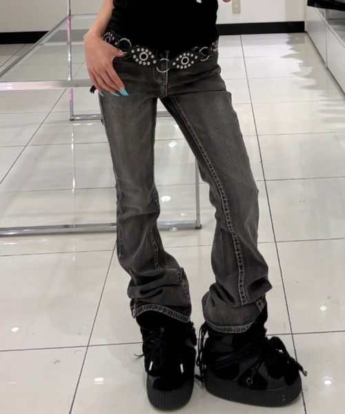 Never mind the XU(ネバーマインドザエックスユー)の「【Never mind the XU】studs western belt / 【ネバーマインド ザ エックスユー】スタッズウエスタンベルト(ベルト・レディース・ブラック・ONE SIZE)」の15枚目の写真