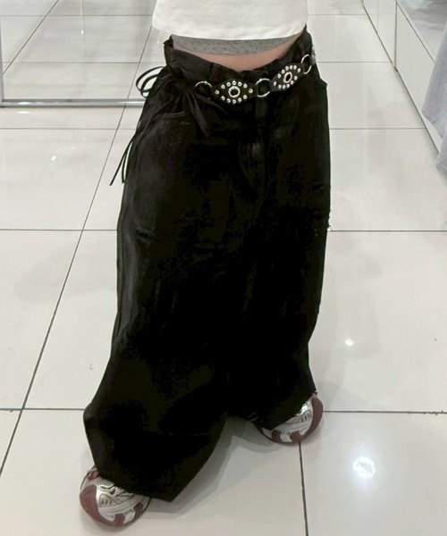 Never mind the XU(ネバーマインドザエックスユー)の「【Never mind the XU】studs western belt / 【ネバーマインド ザ エックスユー】スタッズウエスタンベルト(ベルト・レディース・ブラック・ONE SIZE)」の6枚目の写真