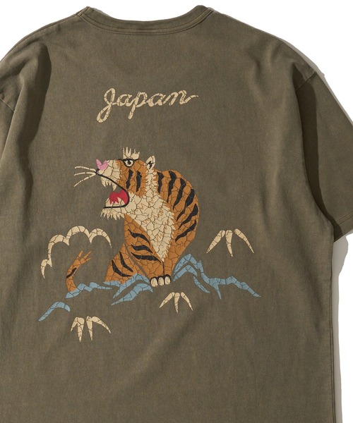 HOUSTON（ヒューストン）の「【HOUSTON / ヒューストン】PIGMENT US COTTON TEE / ピグメント USAコットン クルーネックTシャツ（Tシャツ/カットソー・メンズ・オレンジ/ブラック/アイボリー/オリーブ・MEDIUM/LARGE/X-LARGE）」の3枚目の写真
