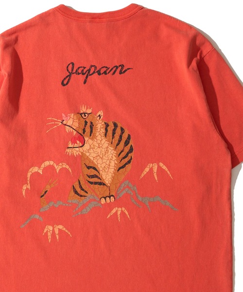 HOUSTON（ヒューストン）の「【HOUSTON / ヒューストン】PIGMENT US COTTON TEE / ピグメント USAコットン クルーネックTシャツ（Tシャツ/カットソー・メンズ・オレンジ/ブラック/アイボリー/オリーブ・MEDIUM/LARGE/X-LARGE）」の4枚目の写真
