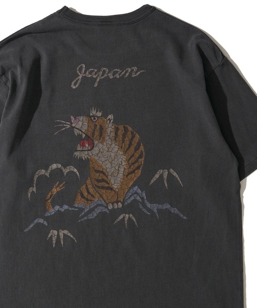 HOUSTON（ヒューストン）の「【HOUSTON / ヒューストン】PIGMENT US COTTON TEE / ピグメント USAコットン クルーネックTシャツ（Tシャツ/カットソー・メンズ・オレンジ/ブラック/アイボリー/オリーブ・MEDIUM/LARGE/X-LARGE）」の2枚目の写真