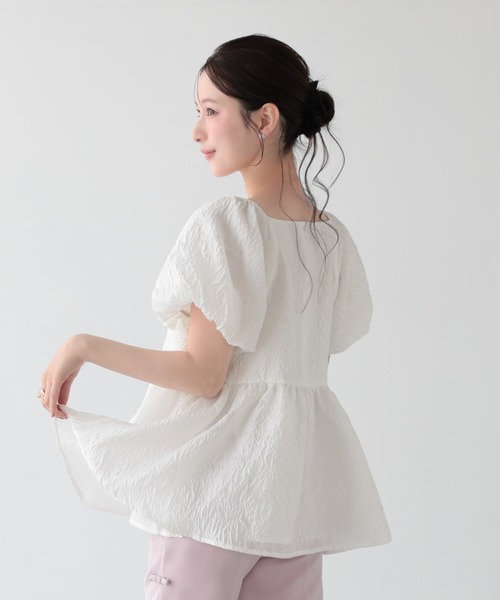 Fit more(フィットモア)の「ジャガードクロスリボントップス(その他トップス・レディース・ブルー/ピンク/ホワイト・FREE)」の12枚目の写真