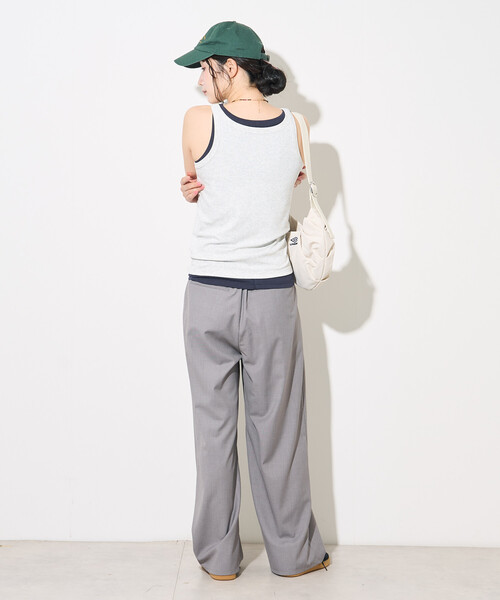 FREAK'S STORE(フリークスストア)の「【セットアイテム】ヘンリーネック レイヤードタンクトップ/ タンクトップセット(タンクトップ・レディース・グレー/ダークブラウン/ブラック・フリ-)」の14枚目の写真
