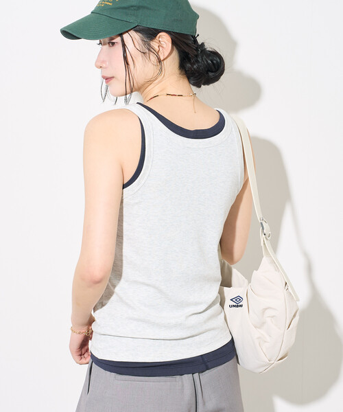 FREAK'S STORE(フリークスストア)の「【セットアイテム】ヘンリーネック レイヤードタンクトップ/ タンクトップセット(タンクトップ・レディース・グレー/ダークブラウン/ブラック・フリ-)」の17枚目の写真