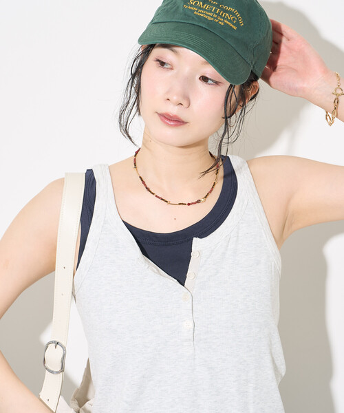 FREAK'S STORE(フリークスストア)の「【セットアイテム】ヘンリーネック レイヤードタンクトップ/ タンクトップセット(タンクトップ・レディース・グレー/ダークブラウン/ブラック・フリ-)」の19枚目の写真