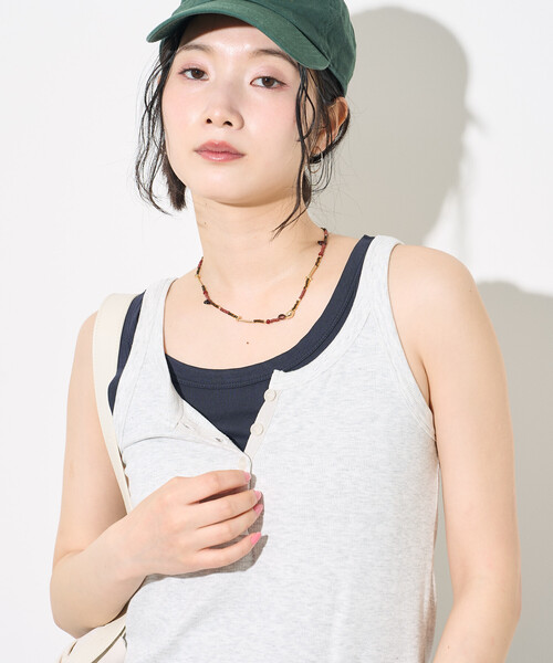 FREAK'S STORE(フリークスストア)の「【セットアイテム】ヘンリーネック レイヤードタンクトップ/ タンクトップセット(タンクトップ・レディース・グレー/ダークブラウン/ブラック・フリ-)」の20枚目の写真