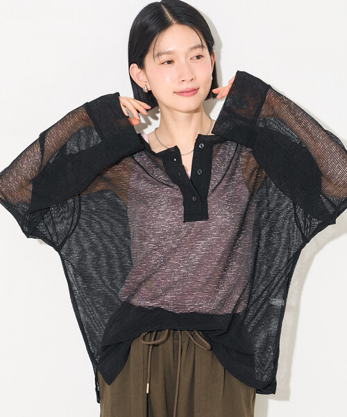 FREAK'S STORE(フリークスストア)の「ヘンリーシアーボーダープルオーバー(Tシャツ/カットソー・レディース・オフホワイト/ベージュ/ブラック・フリ-)」の20枚目の写真