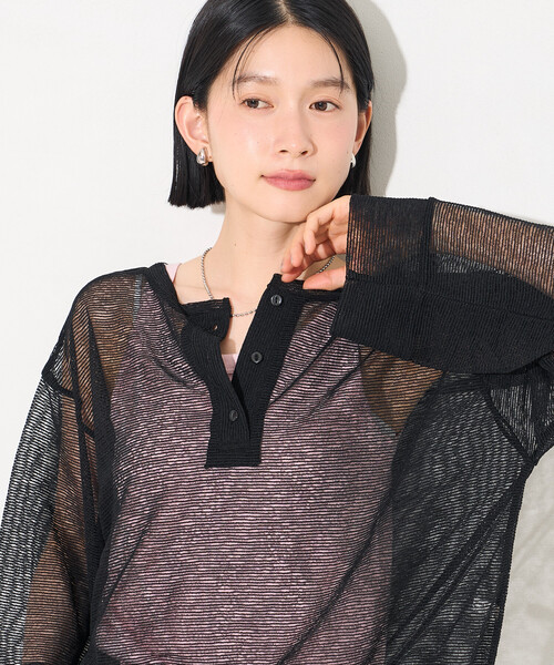 FREAK'S STORE(フリークスストア)の「ヘンリーシアーボーダープルオーバー(Tシャツ/カットソー・レディース・オフホワイト/ベージュ/ブラック・フリ-)」の22枚目の写真
