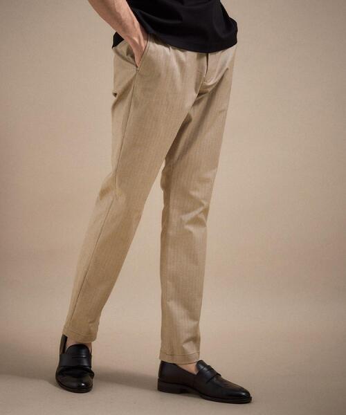 TAKEO KIKUCHI(タケオキクチ)の「【銘品】播州織り ヘリンボン ストレートパンツ(スラックス・メンズ・ネイビー/チャコールグレー/ブルー/ベージュ/グレー・03/01/04/00/06/05/02)」の3枚目の写真