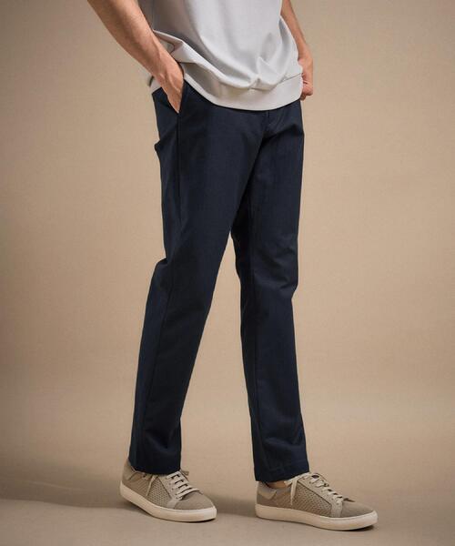 TAKEO KIKUCHI(タケオキクチ)の「【銘品】播州織り ヘリンボン ストレートパンツ(スラックス・メンズ・ネイビー/チャコールグレー/ブルー/ベージュ/グレー・03/01/04/00/06/05/02)」の4枚目の写真