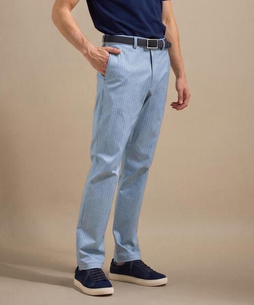 TAKEO KIKUCHI(タケオキクチ)の「【銘品】播州織り ヘリンボン ストレートパンツ(スラックス・メンズ・ネイビー/チャコールグレー/ブルー/ベージュ/グレー・03/01/04/00/06/05/02)」の5枚目の写真
