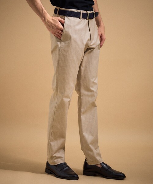 TAKEO KIKUCHI(タケオキクチ)の「【銘品】播州織り ヘリンボン ストレートパンツ(スラックス・メンズ・ネイビー/チャコールグレー/ブルー/ベージュ/グレー・03/01/04/00/06/05/02)」の11枚目の写真