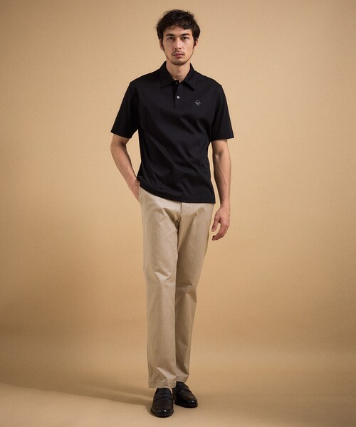 TAKEO KIKUCHI(タケオキクチ)の「【銘品】播州織り ヘリンボン ストレートパンツ(スラックス・メンズ・ネイビー/チャコールグレー/ブルー/ベージュ/グレー・03/01/04/00/06/05/02)」の13枚目の写真