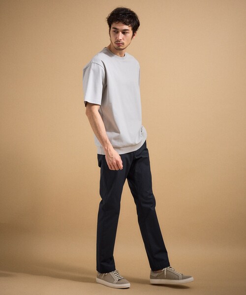 TAKEO KIKUCHI(タケオキクチ)の「【銘品】播州織り ヘリンボン ストレートパンツ(スラックス・メンズ・ネイビー/チャコールグレー/ブルー/ベージュ/グレー・03/01/04/00/06/05/02)」の21枚目の写真