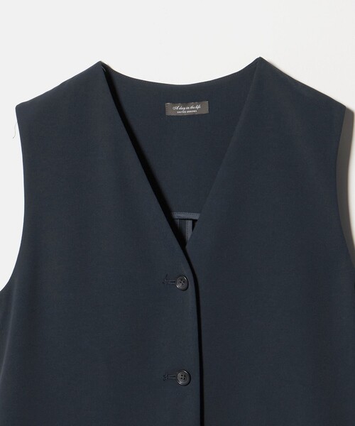 A DAY IN THE LIFE UNITED ARROWS(アデイインザライフユナイテッドアローズ)の「ツイル ベスト+ワイドパンツ ‐セットアイテム‐<A DAY IN THE LIFE>(ワンピース・レディース・ダークブラウン/ブラック/ネイビー・FREE)」の7枚目の写真