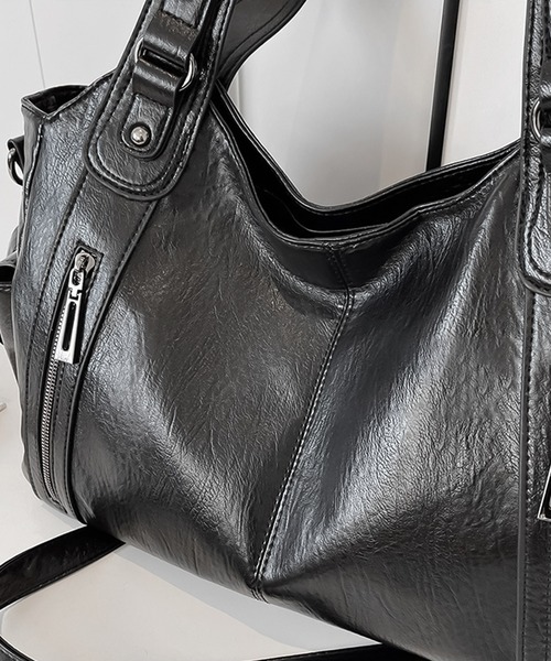 LAYERED(SBG)(レイヤード)の「LAYERED ファスナー PU ショルダーバッグ Y2K(ショルダーバッグ・レディース・ブラウン/チョコ/ブラック/ダークブラウン・FREE)」の15枚目の写真