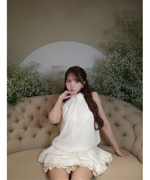 MISTREASS(ミストレアス)の「Blush Bloom Tunic Dress(ワンピース・レディース・サックスブルー/ピンク/アイボリー・FREE)」の8枚目の写真