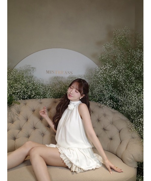 MISTREASS(ミストレアス)の「Blush Bloom Tunic Dress(ワンピース・レディース・サックスブルー/ピンク/アイボリー・FREE)」の9枚目の写真