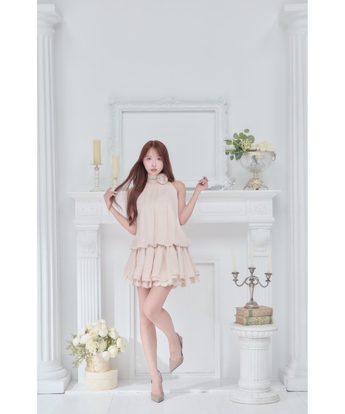 MISTREASS(ミストレアス)の「Blush Bloom Tunic Dress(ワンピース・レディース・サックスブルー/ピンク/アイボリー・FREE)」の5枚目の写真