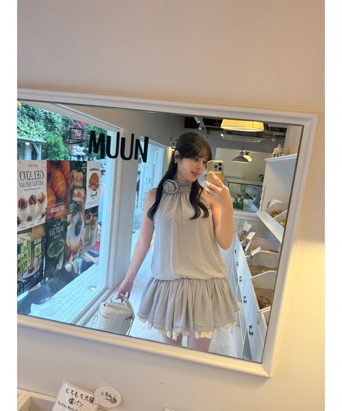 MISTREASS(ミストレアス)の「Blush Bloom Tunic Dress(ワンピース・レディース・サックスブルー/ピンク/アイボリー・FREE)」の13枚目の写真