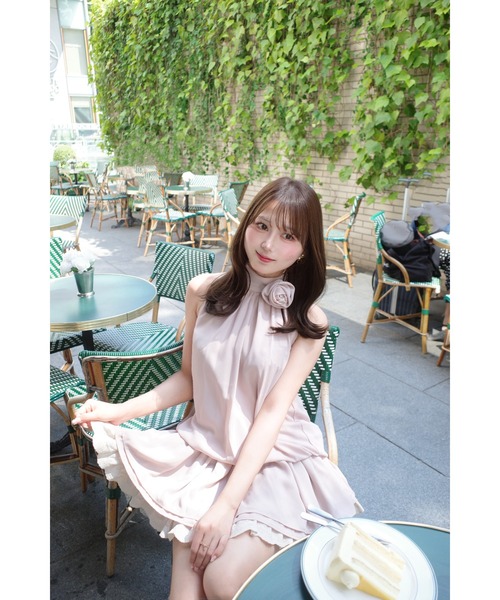 MISTREASS(ミストレアス)の「Blush Bloom Tunic Dress(ワンピース・レディース・サックスブルー/ピンク/アイボリー・FREE)」の12枚目の写真