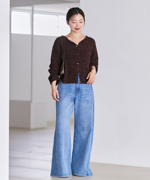 plage（プラージュ）の「《一部店舗・WEB限定追加》Fringe yarn カーディガン 3（カーディガン/ボレロ・レディース・アイボリー/ブラック・FREE）」の8枚目の写真