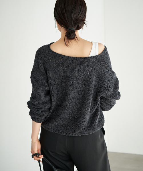 plage（プラージュ）の「《一部店舗・WEB限定追加》Fringe yarn カーディガン 3（カーディガン/ボレロ・レディース・アイボリー/ブラック・FREE）」の16枚目の写真