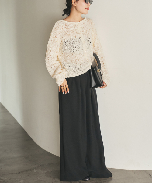 plage（プラージュ）の「《一部店舗・WEB限定追加》Fringe yarn カーディガン 3（カーディガン/ボレロ・レディース・アイボリー/ブラック・FREE）」の18枚目の写真