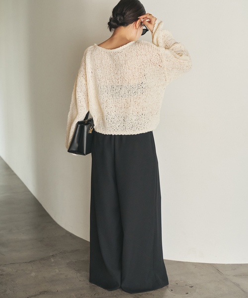 plage（プラージュ）の「《一部店舗・WEB限定追加》Fringe yarn カーディガン 3（カーディガン/ボレロ・レディース・アイボリー/ブラック・FREE）」の19枚目の写真