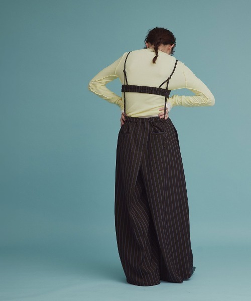W:Huku(フーク)の「【W:Huku / ソフトタッチツイル】ラップ ワイドパンツ / Soft-Touch Twill Wrap Wide-Leg Pants(その他パンツ・レディース・ベージュ系その他/ブラック/ブラウン系その他/グレー系その他・FREE)」の12枚目の写真