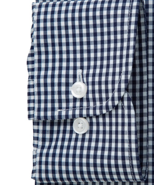 TOKYO SHIRTS(トウキョウシャツ)の「【吸水速乾】 形態安定ノンアイロン ホリゾンタルワイド 長袖ビジネスワイシャツ(大きいサイズ・長いサイズ)(ビジネスシャツ・メンズ・ネイビー・首回り45cm-裄丈90cm/首回り45cm-裄丈86cm/首回り45cm-裄丈82cm/首回り43cm-裄丈90cm/首回り39cm-裄丈88cm)」の3枚目の写真