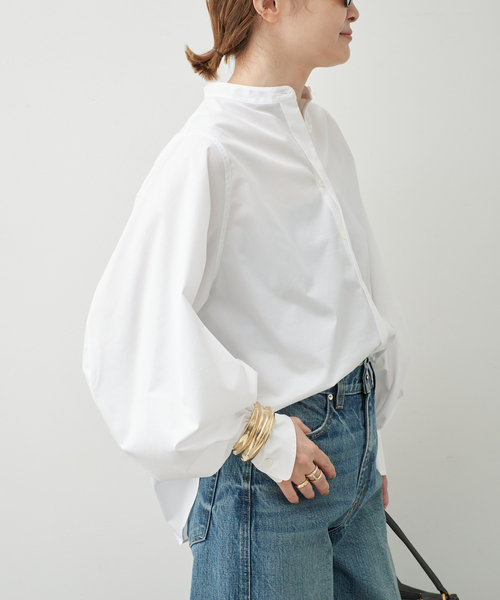 Mackintosh（マッキントッシュ）の「【MACKINTOSH/マッキントッシュ】 VOLUME SLEEVE BLOUSE（シャツ/ブラウス・レディース・ホワイト・FREE）」の2枚目の写真