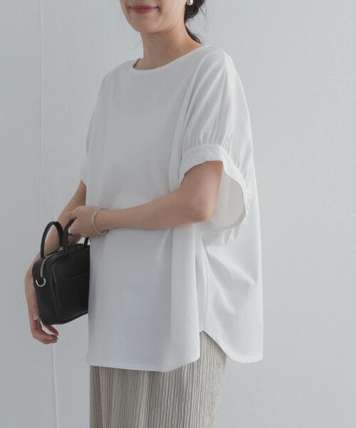 URBAN RESEARCH DOORS(アーバンリサーチドアーズ)の「袖ギャザーワイドプルオーバー(Tシャツ/カットソー・レディース・チャコールグレー/ライトグレー/オフホワイト・FREE)」の13枚目の写真