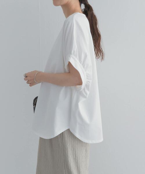 URBAN RESEARCH DOORS(アーバンリサーチドアーズ)の「袖ギャザーワイドプルオーバー(Tシャツ/カットソー・レディース・チャコールグレー/ライトグレー/オフホワイト・FREE)」の14枚目の写真