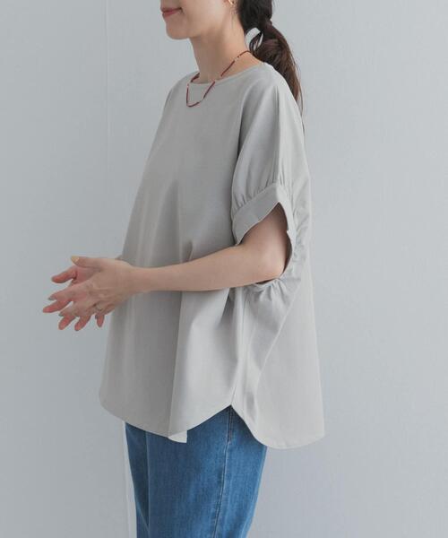 URBAN RESEARCH DOORS(アーバンリサーチドアーズ)の「袖ギャザーワイドプルオーバー(Tシャツ/カットソー・レディース・チャコールグレー/ライトグレー/オフホワイト・FREE)」の22枚目の写真