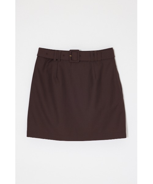MOUSSY(マウジー)の「CLASSIC BELTED ミニスカート(スカート・レディース・グレー/ブラウン/ブルー系その他3・1/2)」の1枚目の写真