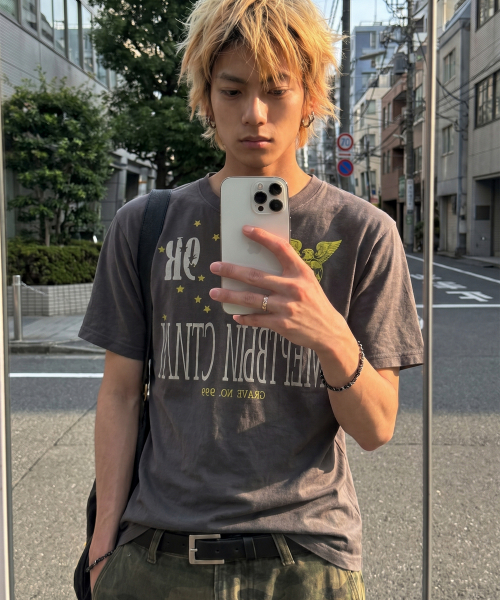 GRAVER（グレーバー）の「[ユニセックス]NO999 ヘンリーネック半袖Tシャツ_2カラー（Tシャツ/カットソー・レディース・チャコールグレー/ベージュ・M/L）」の3枚目の写真