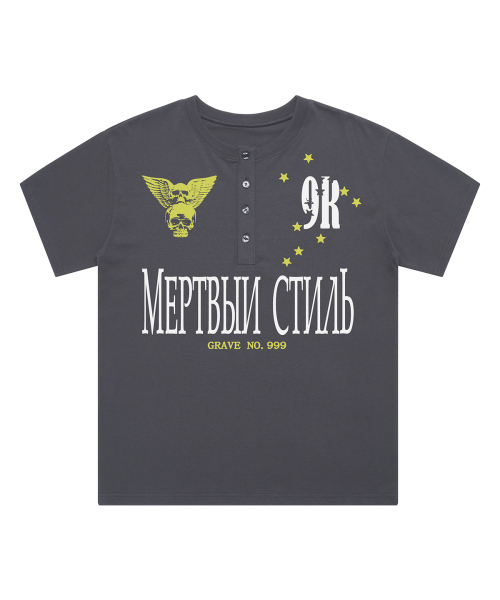 GRAVER（グレーバー）の「[ユニセックス]NO999 ヘンリーネック半袖Tシャツ_2カラー（Tシャツ/カットソー・レディース・チャコールグレー/ベージュ・M/L）」の12枚目の写真