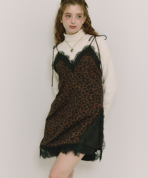 idem(イデム)の「sensual lingerie cami onepiece / レース付きランジェリーキャミワンピース(ワンピース・レディース・その他/イエロー/ダークブラウン/ブラック/アイボリー/ブラウン・FREE)」の15枚目の写真