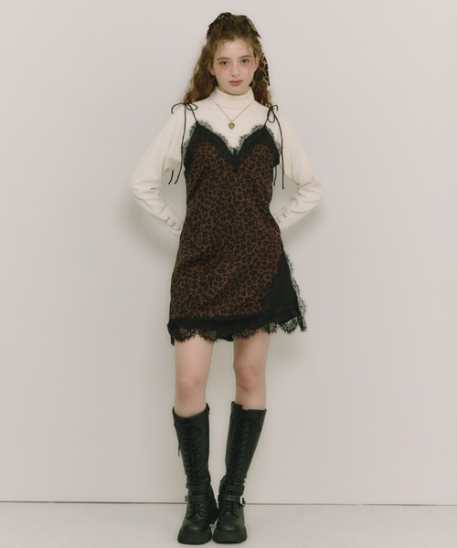 idem(イデム)の「sensual lingerie cami onepiece / レース付きランジェリーキャミワンピース(ワンピース・レディース・その他/イエロー/ダークブラウン/ブラック/アイボリー/ブラウン・FREE)」の18枚目の写真