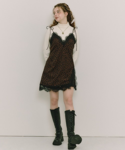 idem(イデム)の「sensual lingerie cami onepiece / レース付きランジェリーキャミワンピース(ワンピース・レディース・その他/イエロー/ダークブラウン/ブラック/アイボリー/ブラウン・FREE)」の19枚目の写真