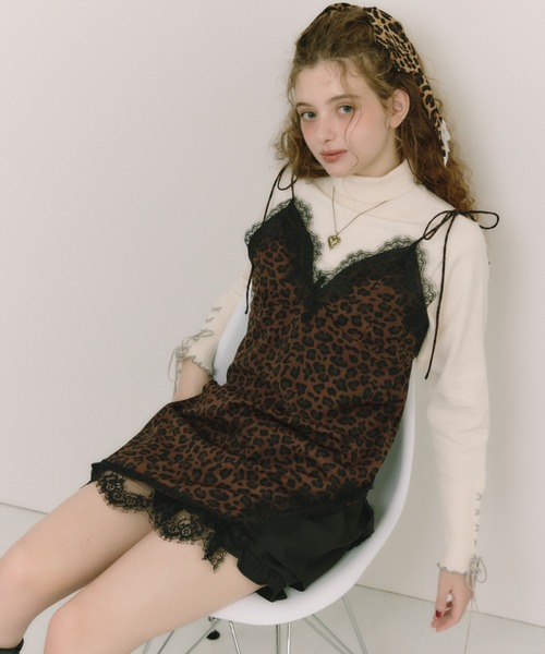 idem(イデム)の「sensual lingerie cami onepiece / レース付きランジェリーキャミワンピース(ワンピース・レディース・その他/イエロー/ダークブラウン/ブラック/アイボリー/ブラウン・FREE)」の17枚目の写真