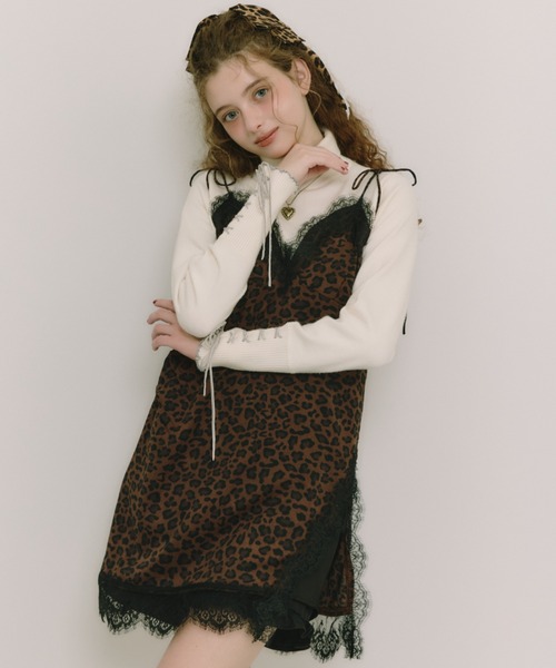 idem(イデム)の「sensual lingerie cami onepiece / レース付きランジェリーキャミワンピース(ワンピース・レディース・その他/イエロー/ダークブラウン/ブラック/アイボリー/ブラウン・FREE)」の21枚目の写真