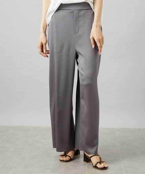 MICHEL KLEIN（ミッシェル・クラン）の「[セットアップ対応]サテンワイドパンツ（その他パンツ・レディース・ネイビー/モカ・40/38）」の15枚目の写真