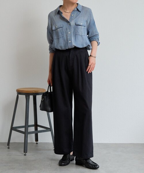 BEARDSLEY（ビアズリー）の「コットンタックパンツ【セットアップ】（その他パンツ・レディース・ブラック・FREE）」の10枚目の写真