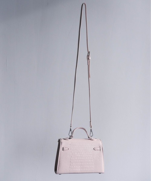 Carmelo(カーメロ)の「Lock Mini Croco Bag / ミニクロコエンボスバッグ(ショルダーバッグ・レディース・ピンク/ホワイト・FREE)」の14枚目の写真