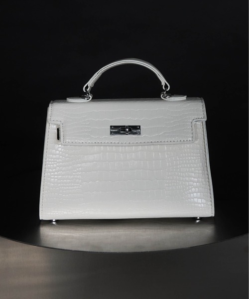 Carmelo(カーメロ)の「Lock Mini Croco Bag / ミニクロコエンボスバッグ(ショルダーバッグ・レディース・ピンク/ホワイト・FREE)」の15枚目の写真