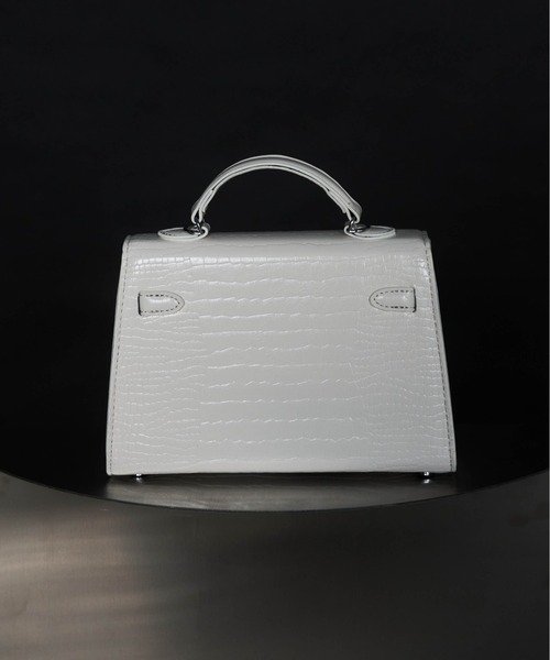 Carmelo(カーメロ)の「Lock Mini Croco Bag / ミニクロコエンボスバッグ(ショルダーバッグ・レディース・ピンク/ホワイト・FREE)」の17枚目の写真
