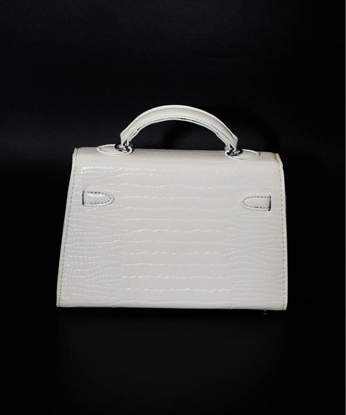 Carmelo(カーメロ)の「Lock Mini Croco Bag / ミニクロコエンボスバッグ(ショルダーバッグ・レディース・ピンク/ホワイト・FREE)」の10枚目の写真